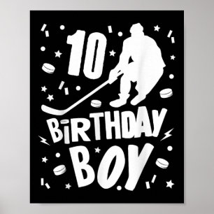10. Geburtstag Junge Eishockey Kinder 10 Jahre alt Poster