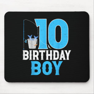 10. Geburtstag Junge Fischer Angeln Liebhaber 10 J Mousepad