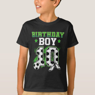 10. Geburtstag Junge Fußball 10 Jahre alt Sport 10 T-Shirt