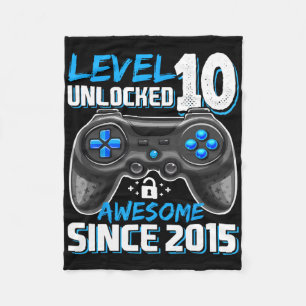 10. Geburtstag Junge Level 10 Gamer 10 Jahre Video Fleecedecke