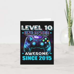 10. Geburtstag Junge Level 10 Gamer 10 Jahre Video Karte