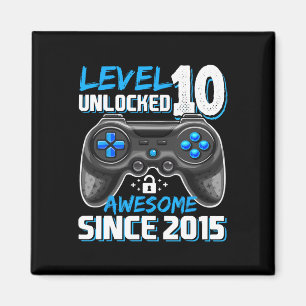 10. Geburtstag Junge Level 10 Gamer 10 Jahre Video Magnet