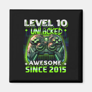 10. Geburtstag Junge Level 10 Gamer 10 Jahre Video Magnet