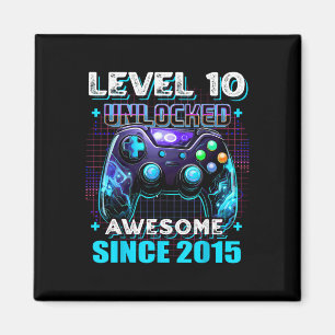 10. Geburtstag Junge Level 10 Gamer 10 Jahre Video Magnet