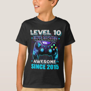 10. Geburtstag Junge Level 10 Gamer 10 Jahre Video T-Shirt