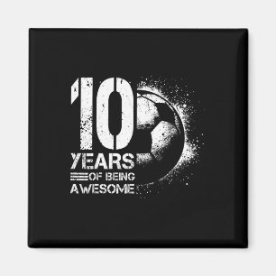 10. Geburtstag Junge Mädchen Fußballspieler Fußb 1 Magnet