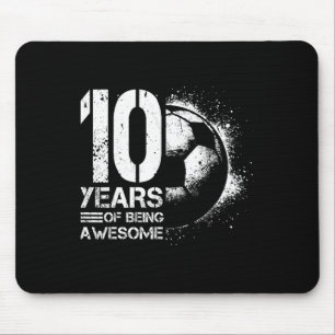 10. Geburtstag Junge Mädchen Fußballspieler Fußll  Mousepad