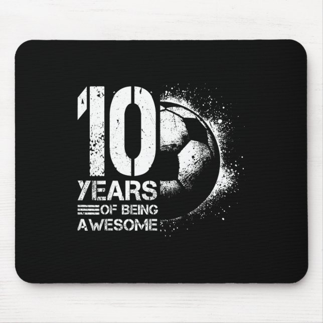 10. Geburtstag Junge Mädchen Fußballspieler Fußll  Mousepad (Vorne)
