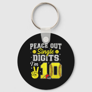 10. Geburtstag Junge Softll Peace Out Einstellige Schlüsselanhänger
