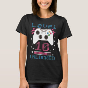 10. Geburtstag Junge Stufe 10 Entsperrte Video Gam T-Shirt