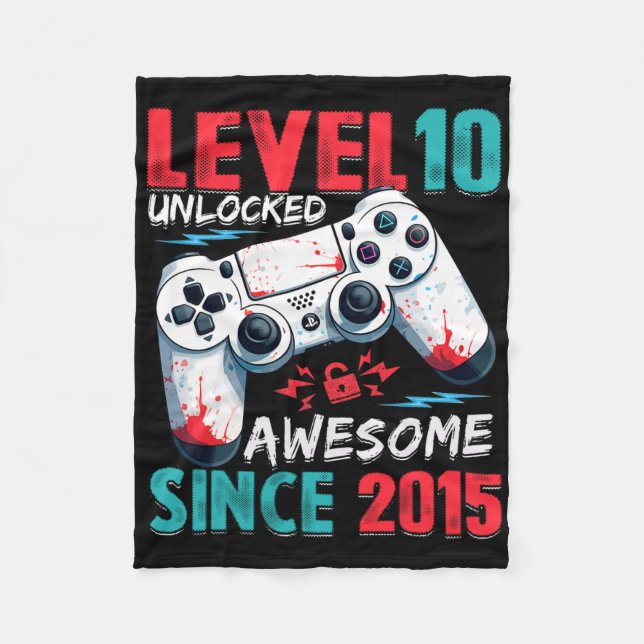 10. Geburtstag Junge Stufe 10 Phantastisch seit Fleecedecke (Vorderseite)