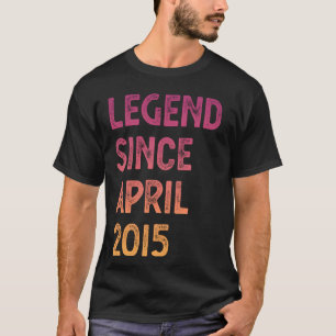 10. Geburtstag Jungen Mädchen Legende seit April 2 T-Shirt