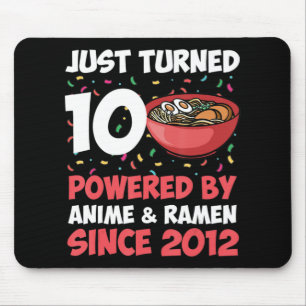 10. Geburtstag Kawaii Anime Ramen 10 Jahre Altes M Mousepad