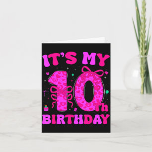 10. Geburtstag Kokette Schleife 10. Geburtstag Mäd Karte