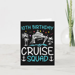 10. Geburtstag Kreuzfahrt Geschenke 2025 Matching Karte
