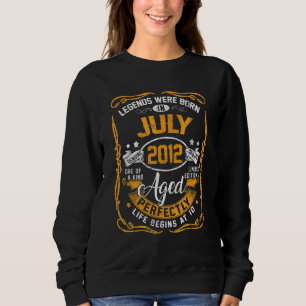 10. Geburtstag Legends Geboren im Juli 2012 10 Jah Sweatshirt