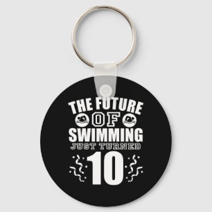 10. Geburtstag Lustig Schwimmen Schwimmteam Schlüsselanhänger
