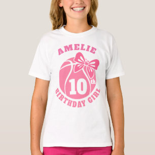 10. Geburtstag Mädchen Basketball T-Shirt Benutzer
