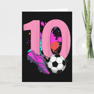 10. Geburtstag Mädchen Fußballspielerin Fussball 1 Karte