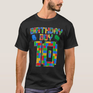10. Geburtstag Master Builder 10 Jahre alte Block T-Shirt
