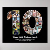 10. Geburtstag Nr. 10 Custom Foto Collage