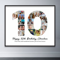 10. Geburtstag Nummer 10 Foto Collage Picture