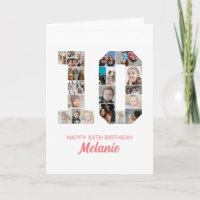 10. Geburtstag Nummer 10 FotoCollage Personalisier