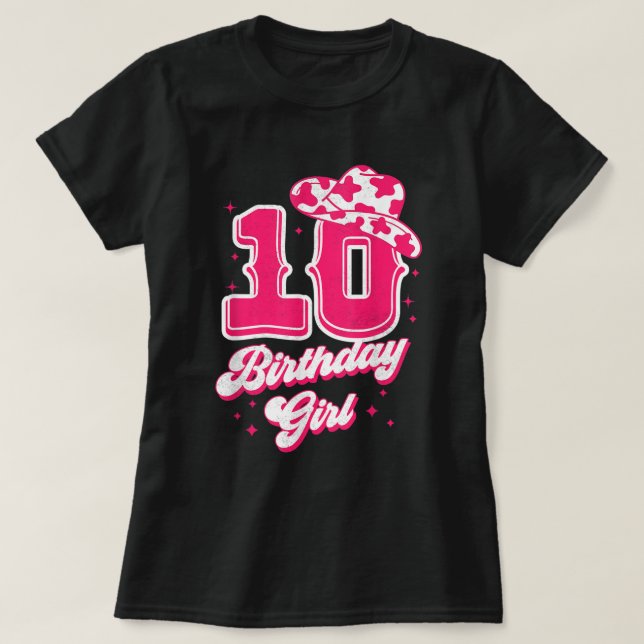 10. Geburtstag Outfit Girl 10 Jahre Altes Rodeo We T-Shirt (Design vorne)
