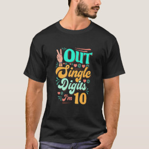 10. Geburtstag Peace Out Single Ziffern I'm10 Jahr T-Shirt