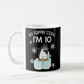 10. Geburtstag Pinguin So Flippin Cool bin ich 10  Kaffeetasse