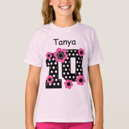 10. Geburtstag Polka Dots Individuelle Name V06A T-Shirt