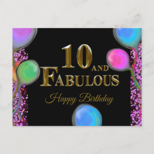 10. Geburtstag Postkarte