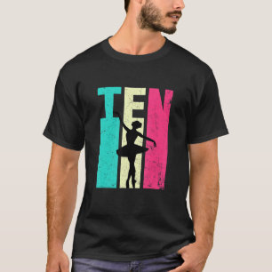 10. Geburtstag Retro Ballet Tänzer 10 Jahre alt Bi T-Shirt