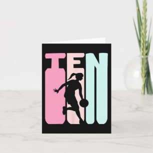 10. Geburtstag Retro Basketball Spieler 10 Jahre a Karte