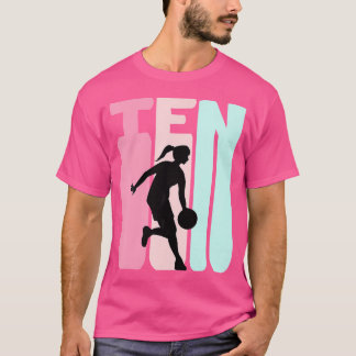 10. Geburtstag Retro Basketball Spieler 10 Jahre a T-Shirt