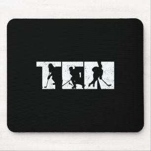 10. Geburtstag Retro Eishockey 10 Jahre alter Jung Mousepad