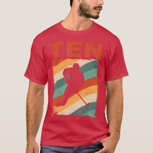 10. Geburtstag Retro Eishockey 10 Jahre alter Jung T-Shirt