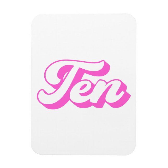 10. Geburtstag Retro Mädchen Magnet (Vertikal)