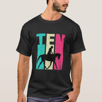 10. Geburtstag Retro Reitsport 10 Jahre alt T-Shirt
