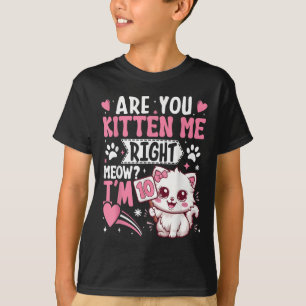 10. Geburtstag Shirt Girl 10 Jahre Old Kitten Cat 