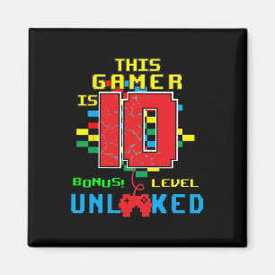 10. Geburtstag Shirt Videospiel Entsperrte Stufe 1 Magnet