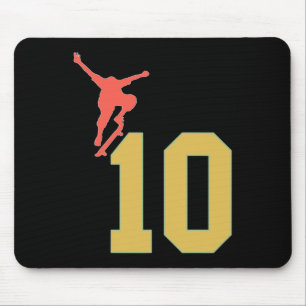 10. Geburtstag Skateboard Liebhaber Skater 10 Jahr Mousepad