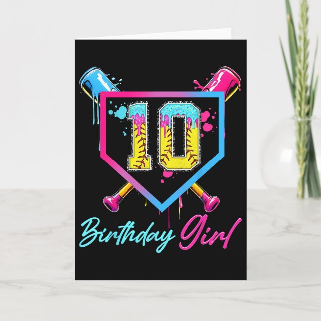 10. Geburtstag Softll Eis Drip 10 Jahre alte Bd Karte (Vorderseite)