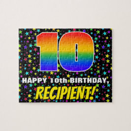 10. Geburtstag — Spaß, farbenfrohe Sternenweltenmu Puzzle