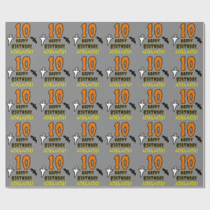 10. Geburtstag: Spooky Halloween Theme, Individuel Geschenkpapier