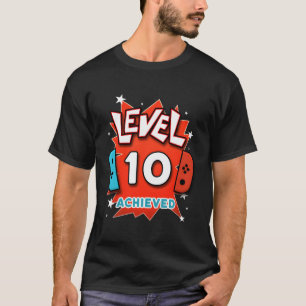 10. Geburtstag Stufe 10 Cooles Gaming-Geschenk für T-Shirt