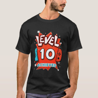 10. Geburtstag Stufe 10 Cooles Gaming-Geschenk für T-Shirt