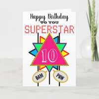 10. Geburtstag Superstar Rosa Dreieck ALLES ALTER