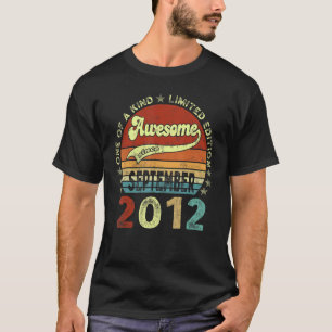 10. Geburtstag Vintag im September 2012 10. Geburt T-Shirt
