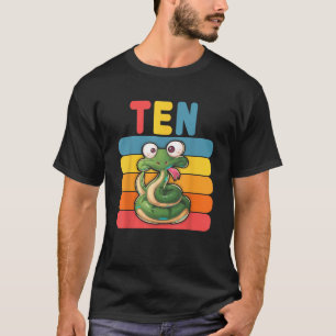 10. Geburtstag Vintage Schlange Lover Pet Reptile T-Shirt